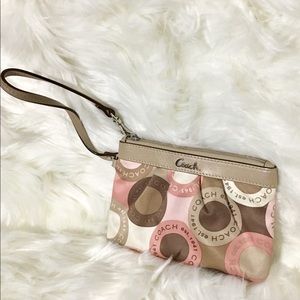 Coach multicolored small wristlet
